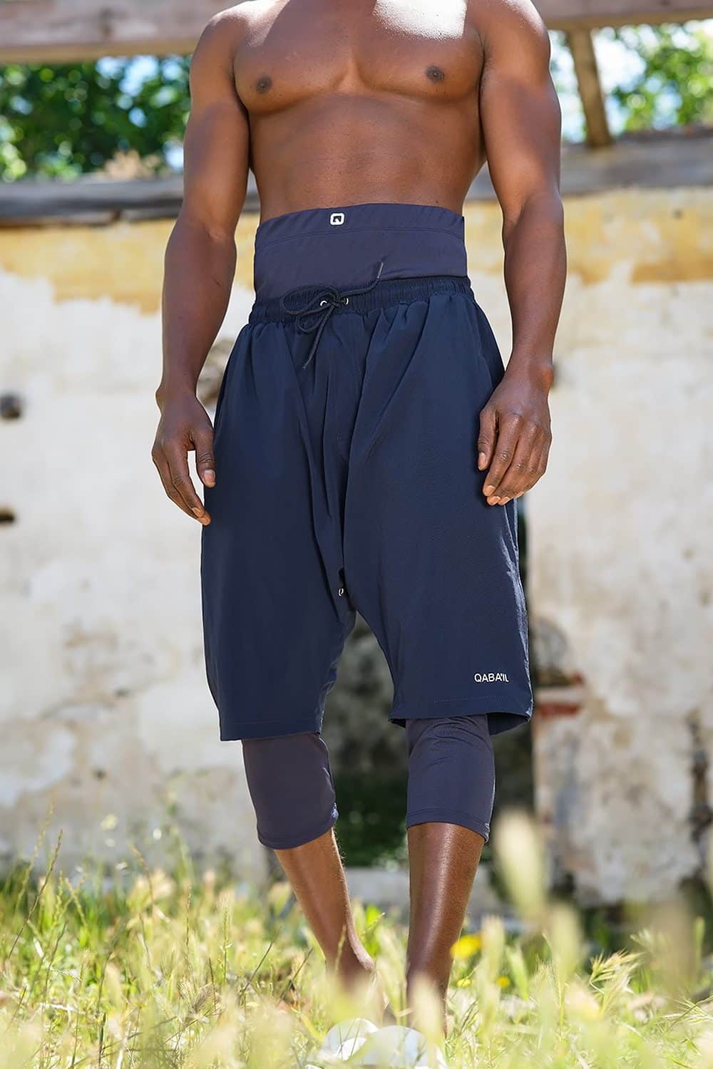 Alternative view of Swimshort de bain Qabail bleu nuit