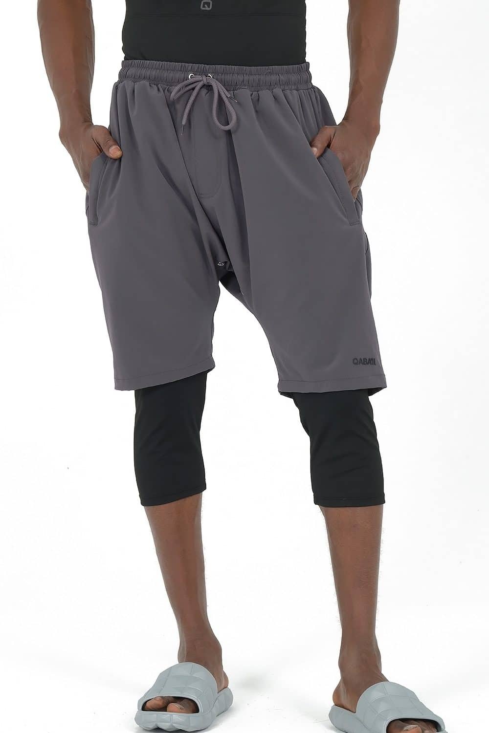 Swimshort de bain Qabail gris anthracite