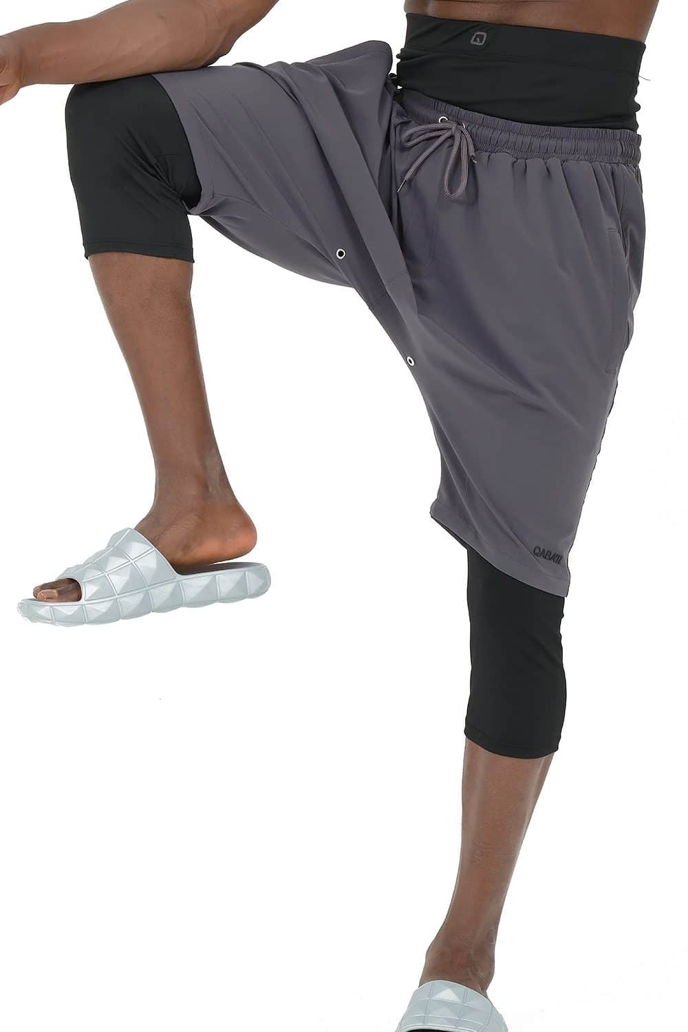 Alternative view of Swimshort de bain Qabail gris anthracite