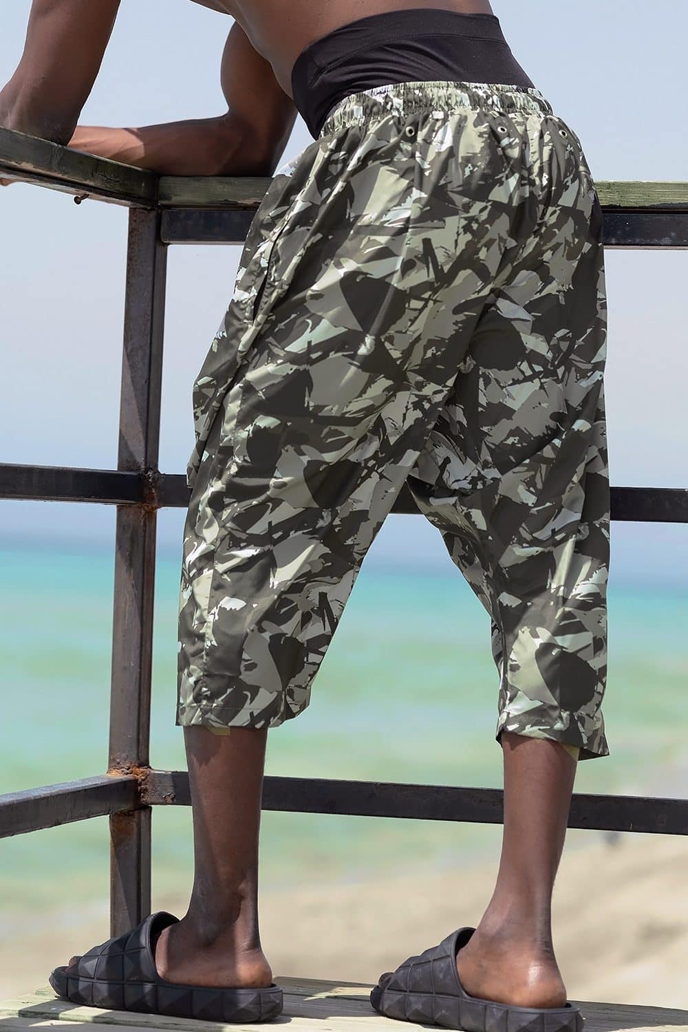 Alternative view of Sarouel de bain Qabail army Kaki