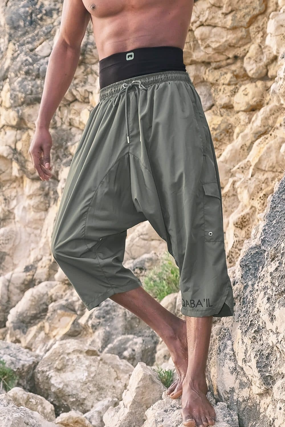 Alternative view of Sarouel de bain Qabail kaki