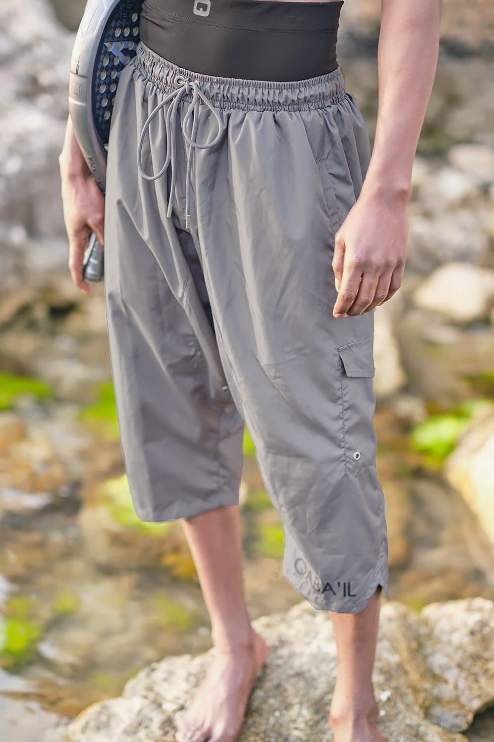 Sarouel de bain Qabail gris anthracite