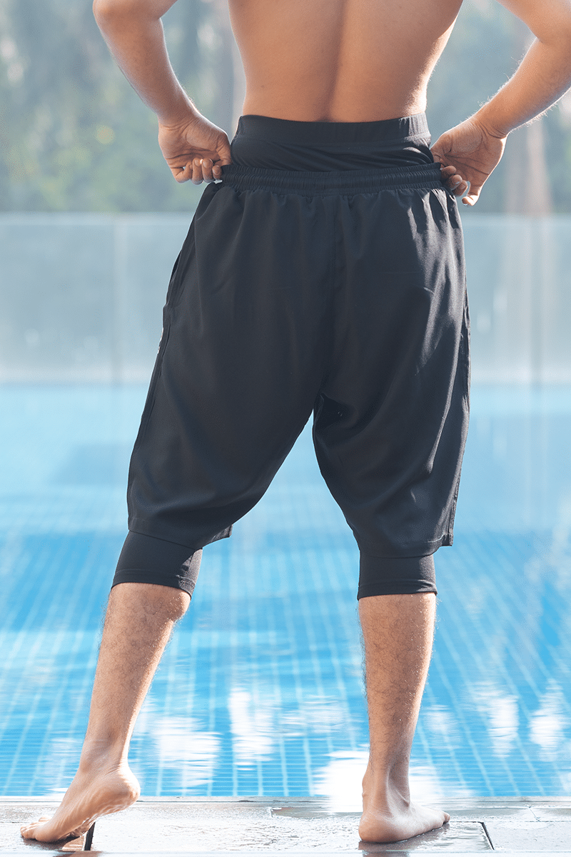 Alternative view of saroual de bain Wassat noir