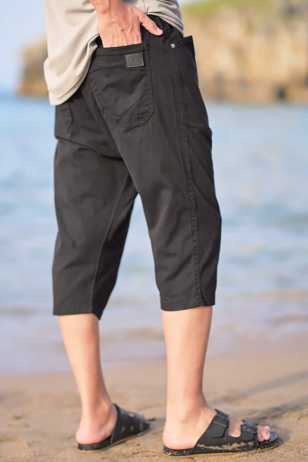 Bermuda coton qabail noir