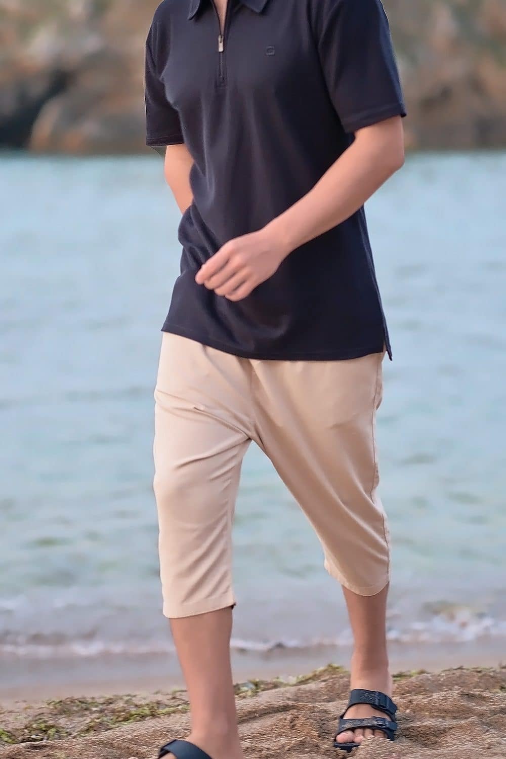 Bermuda coton qabail beige