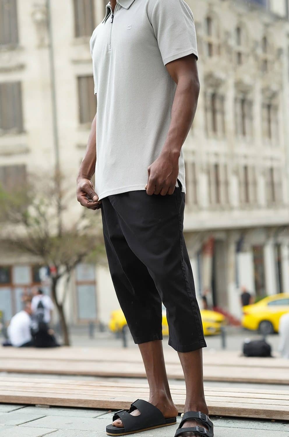 Alternative view of Bermuda jean qabail noir