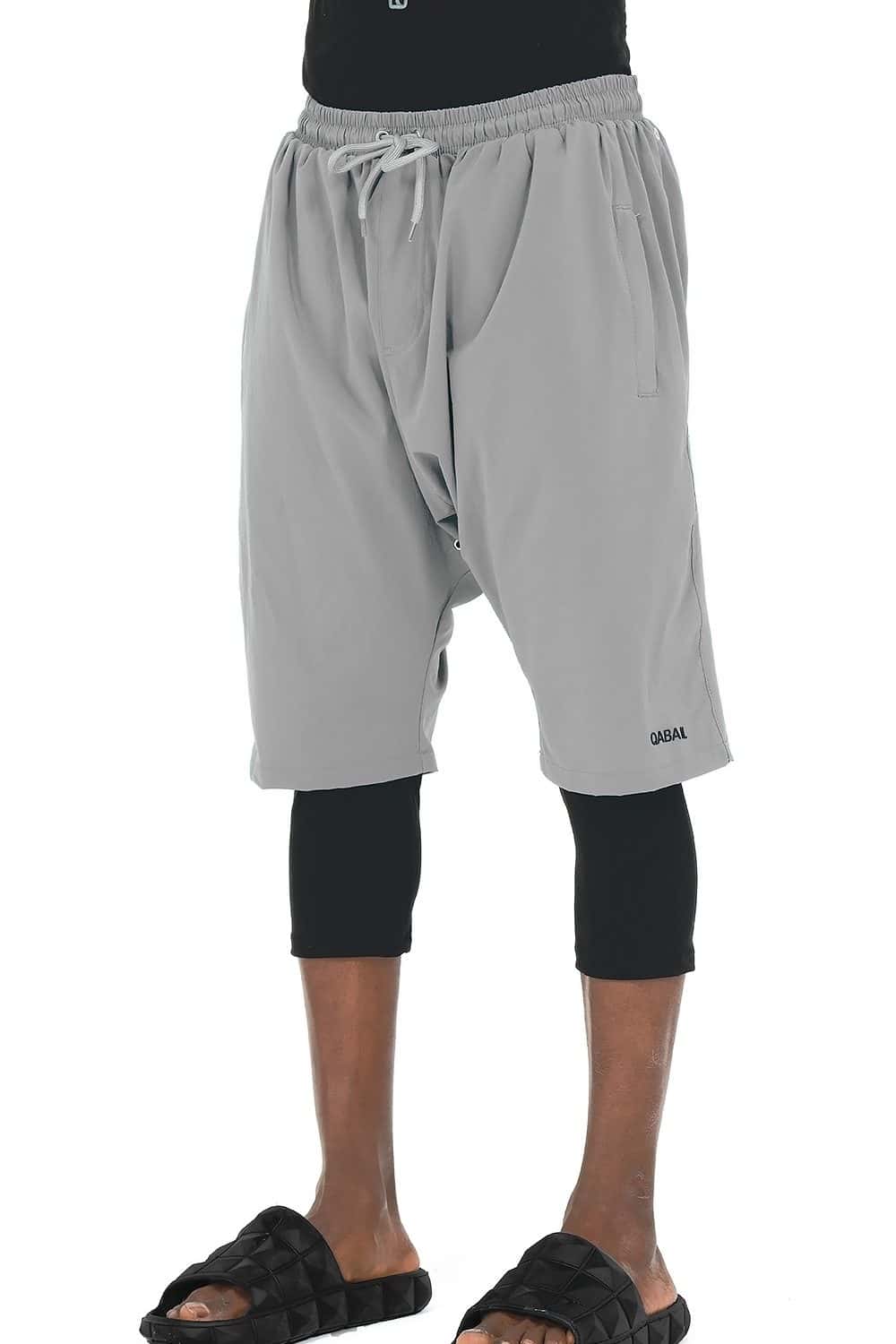 Swimshort de bain Qabail gris clair